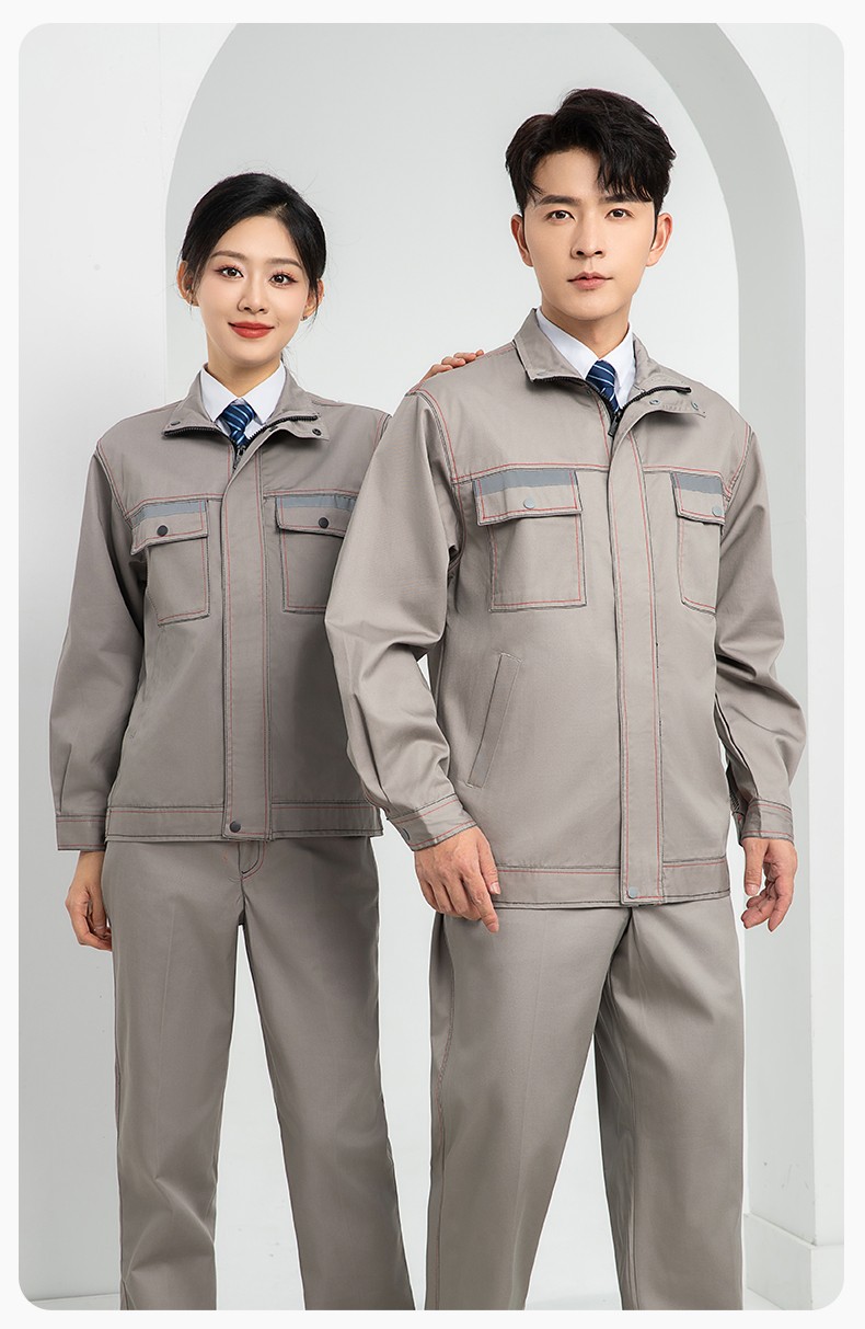 LJ-9601ZR 純棉春秋阻燃工作服套裝耐磨防燙電焊工專用工裝定制(圖17)