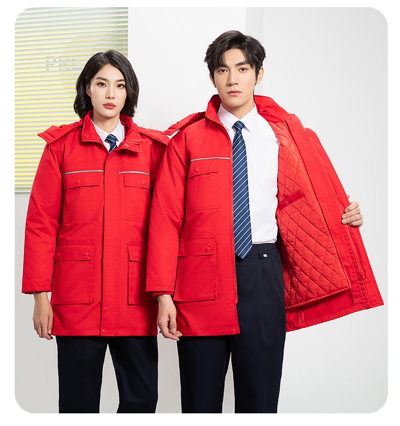 YJ-1305 冬季工作服棉衣男耐磨加絨加厚石油化工防靜電防酸堿勞保棉服外套(圖25)