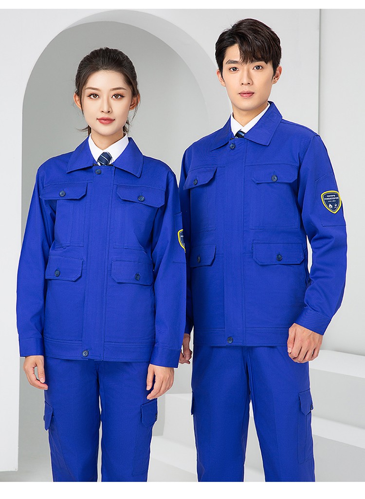 LW-8653ZR 純棉防阻燃春秋工作服套裝加厚耐磨工廠車間電焊焊工防燙勞保服(圖19)